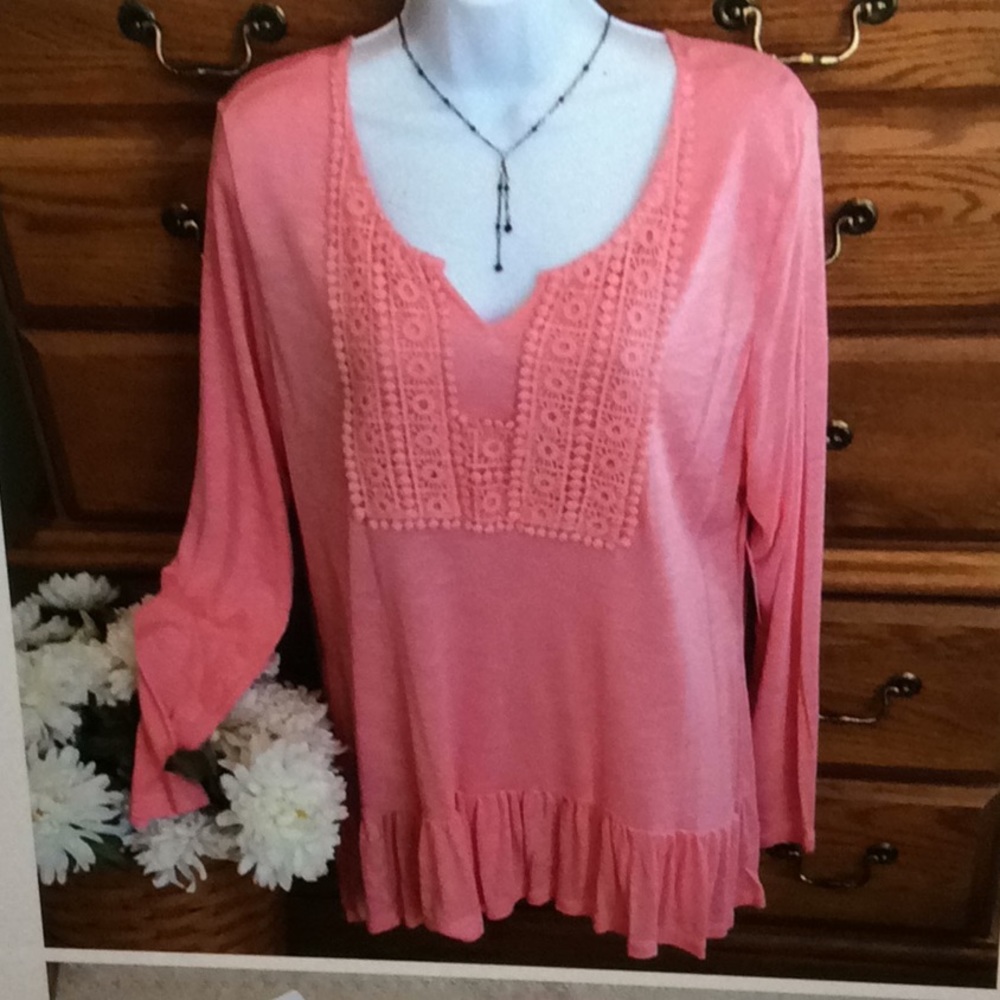 Hi Lo Pink Tunic NWT